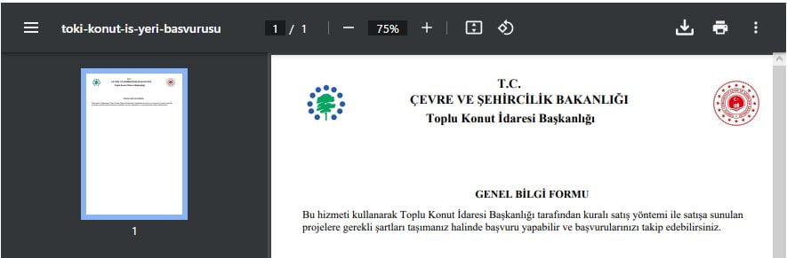 Toki ilk Evim Projesi