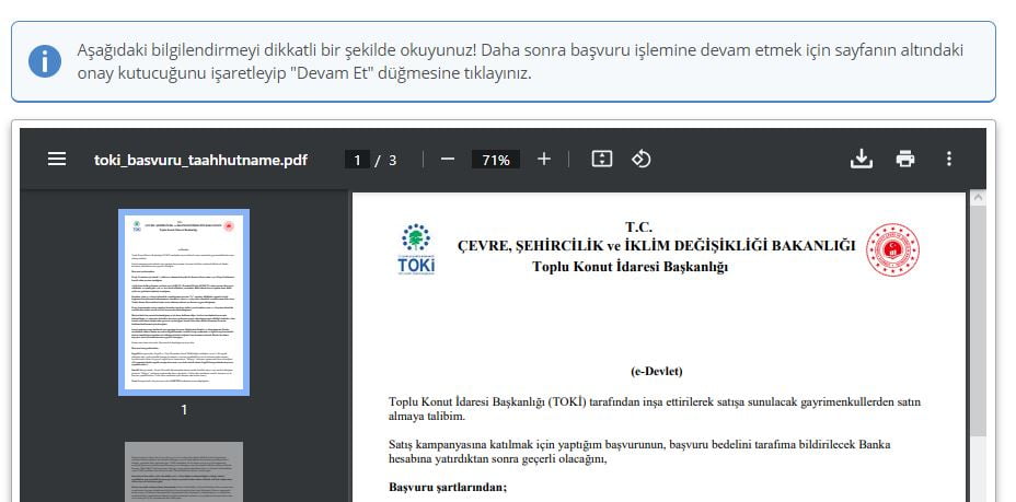 Toki ilk Evim Projesi